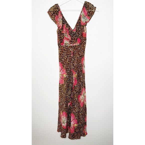 RIXO Antoinette Animal Floral Print Midi Dress - Picture 2 of 14